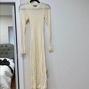 ASOS cream knitted ribbed dress size 4